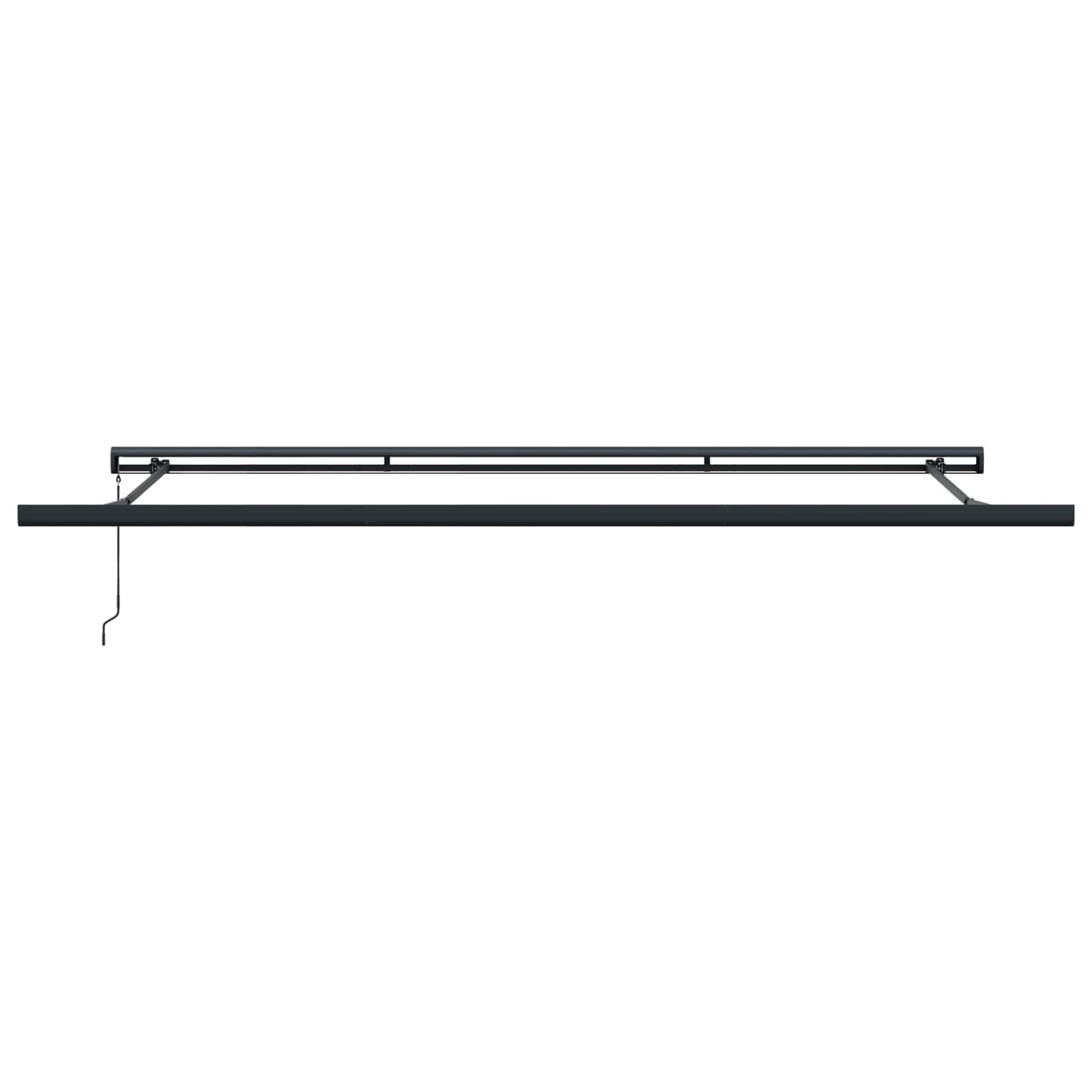 Povlačivi tende Crvena i bijela 500 × 300 cm Platno i Aluminij