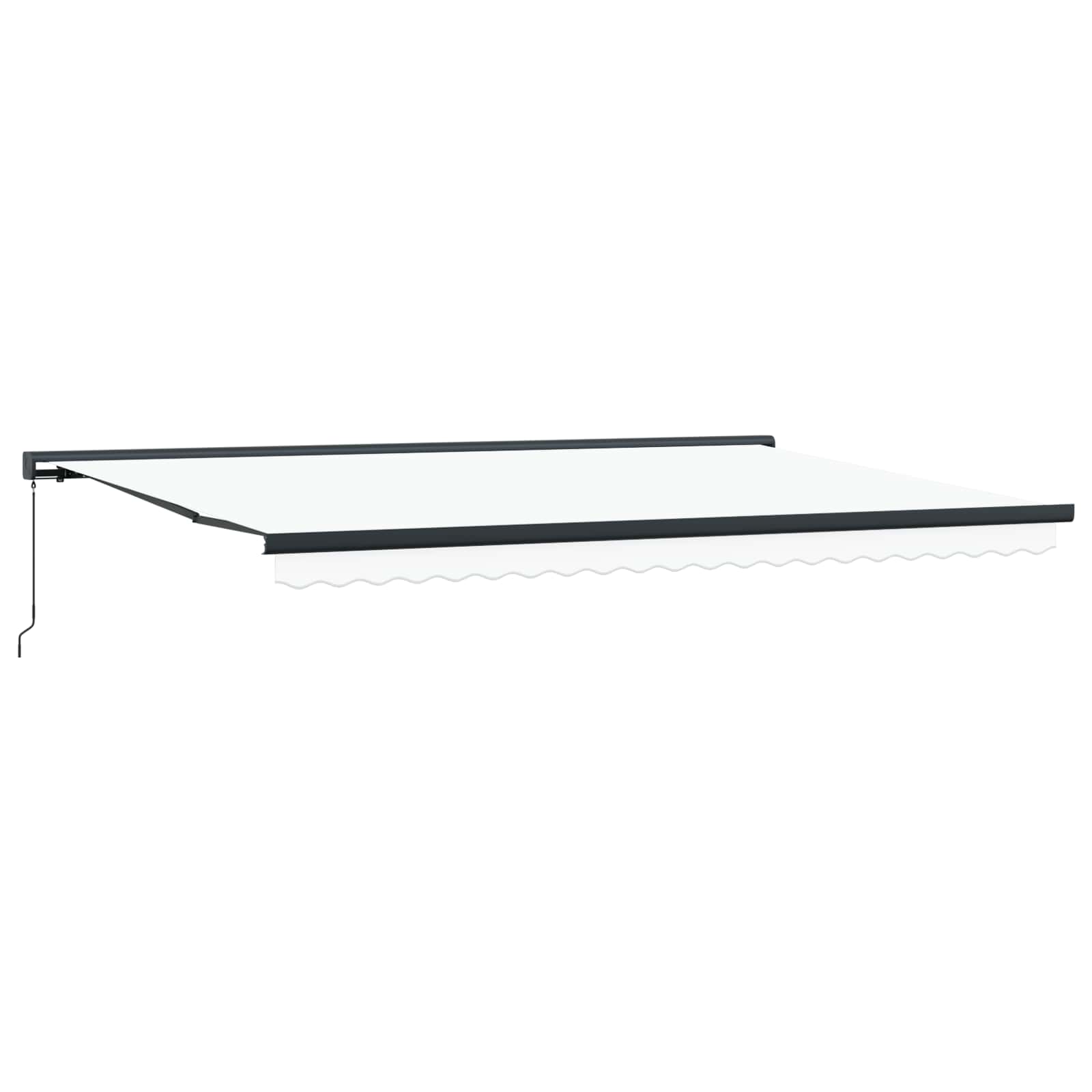 Povlačivi tende Bijela 500 × 300 cm Platno i Aluminij