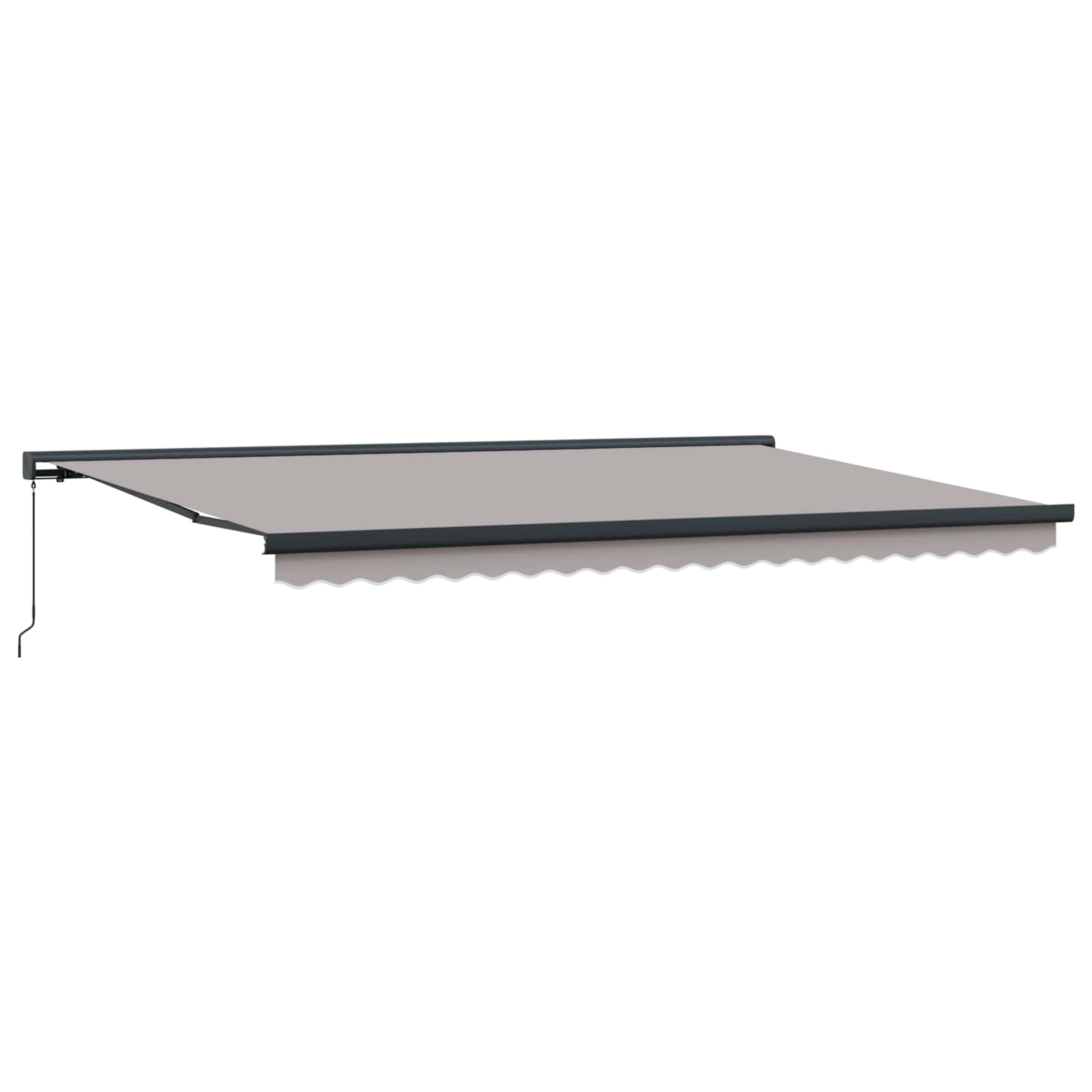 Povlačivi tende Svjetlosiva 500 × 300 cm Platno i Aluminij