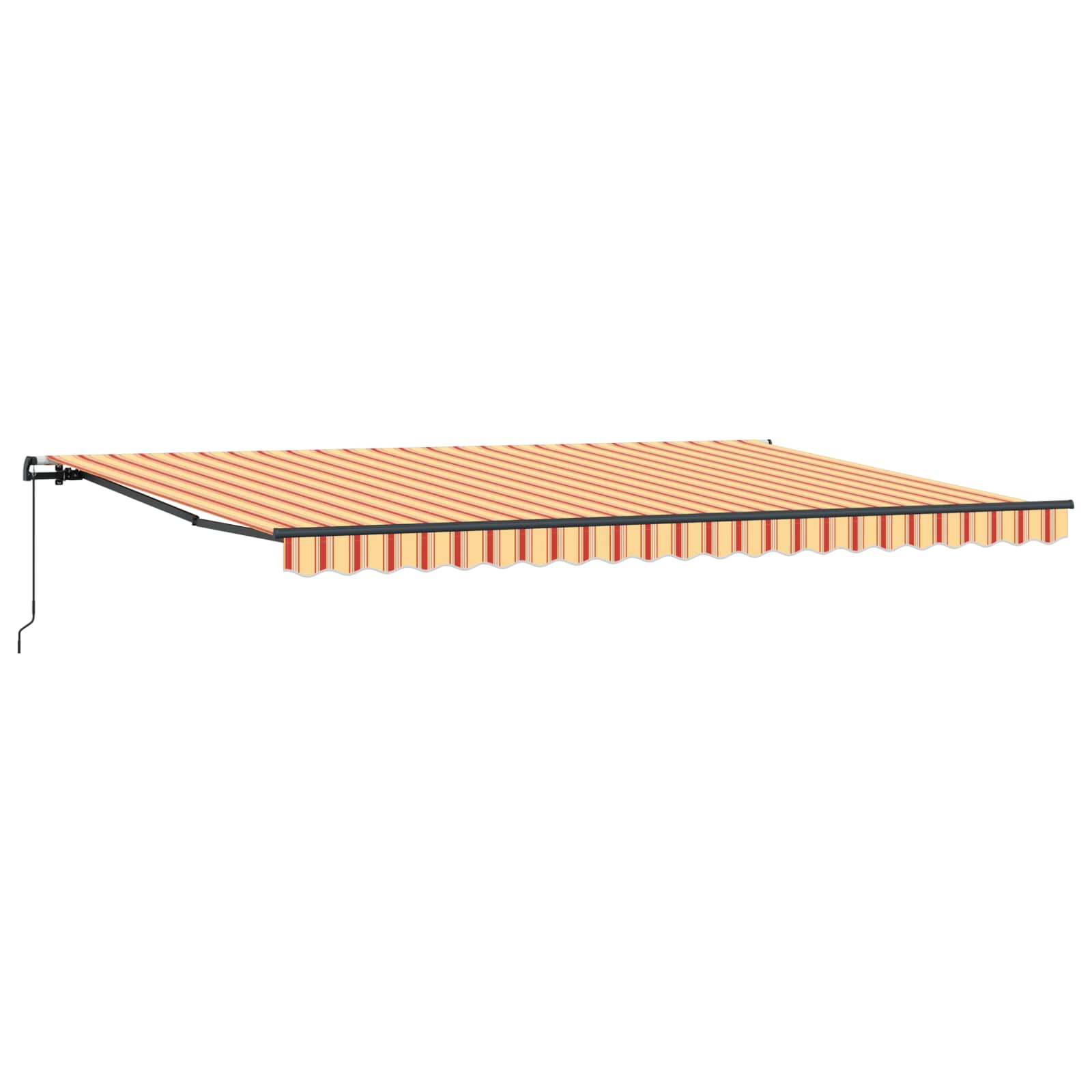 Skrovita tenda Žuta i narančasta 500 × 350 cm Poliester i čelik