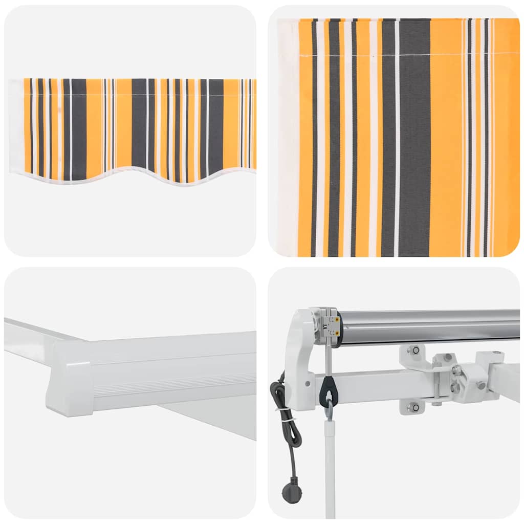 Povlačivi tende Šareni 500 × 350 cm Tkanina i Aluminij