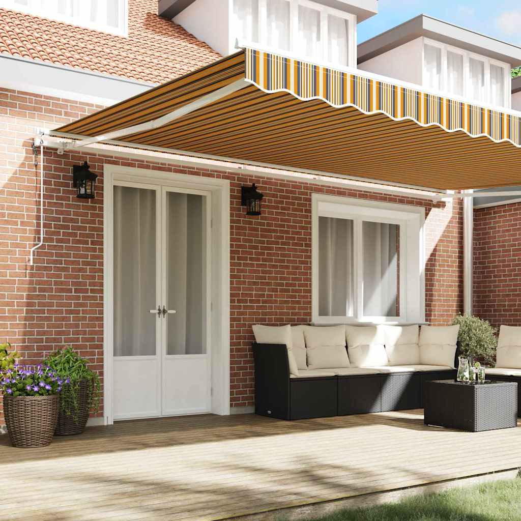 Povlačivi tende Šareni 500 × 350 cm Tkanina i Aluminij