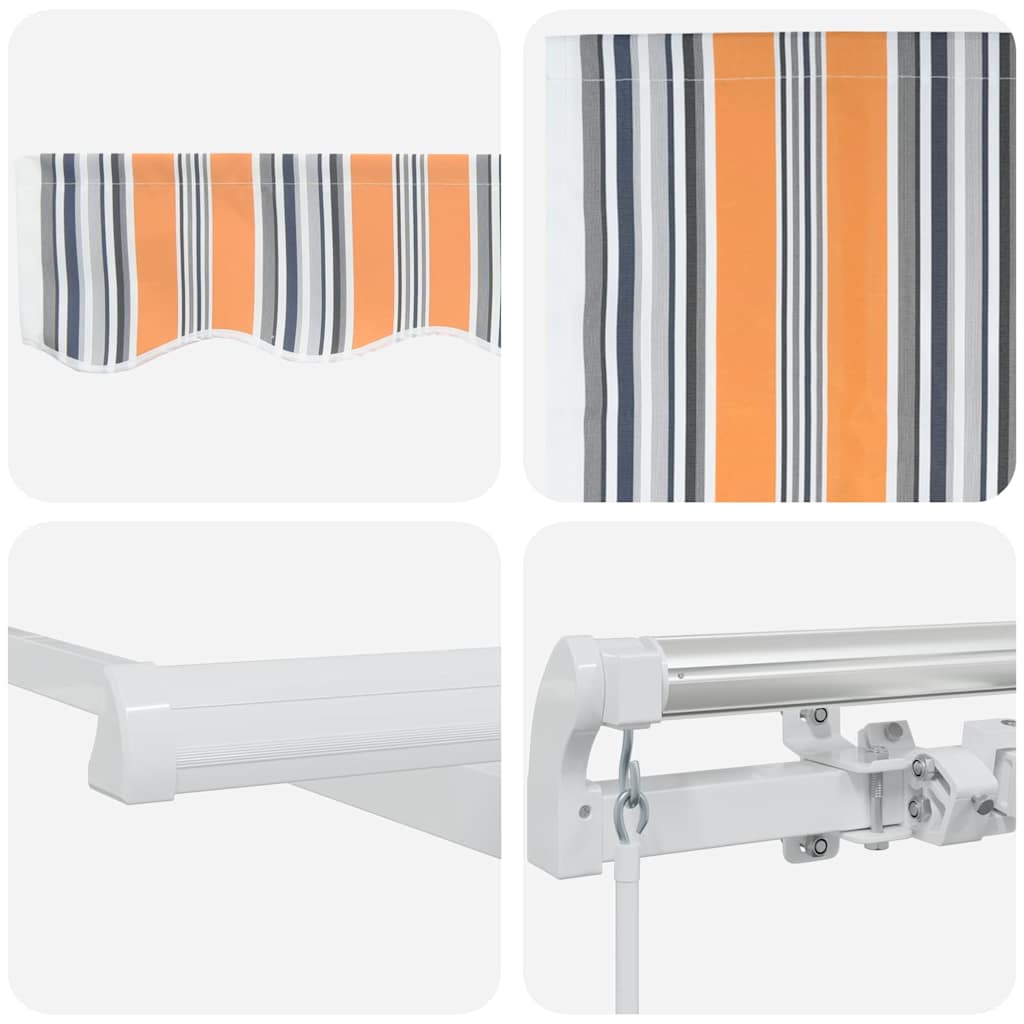 Povlačivi tende Šareni 600 × 300 cm Poliester i aluminij