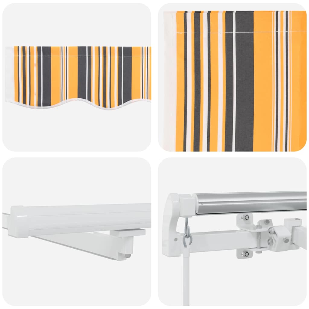 Povlačivi tende Šareni 600 × 300 cm Tkanina i Aluminij