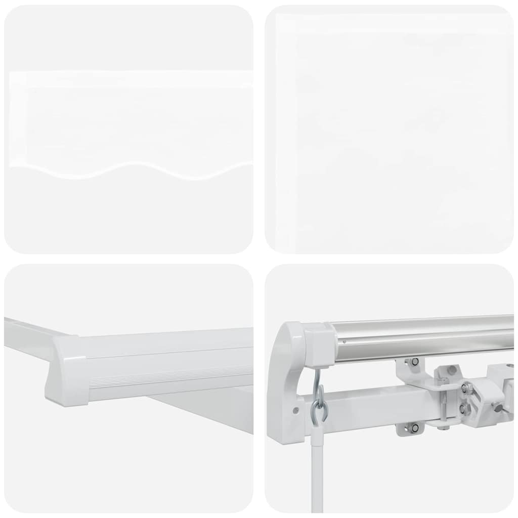 Povlačivi tende Bijela 600 × 300 cm Poliester i aluminij