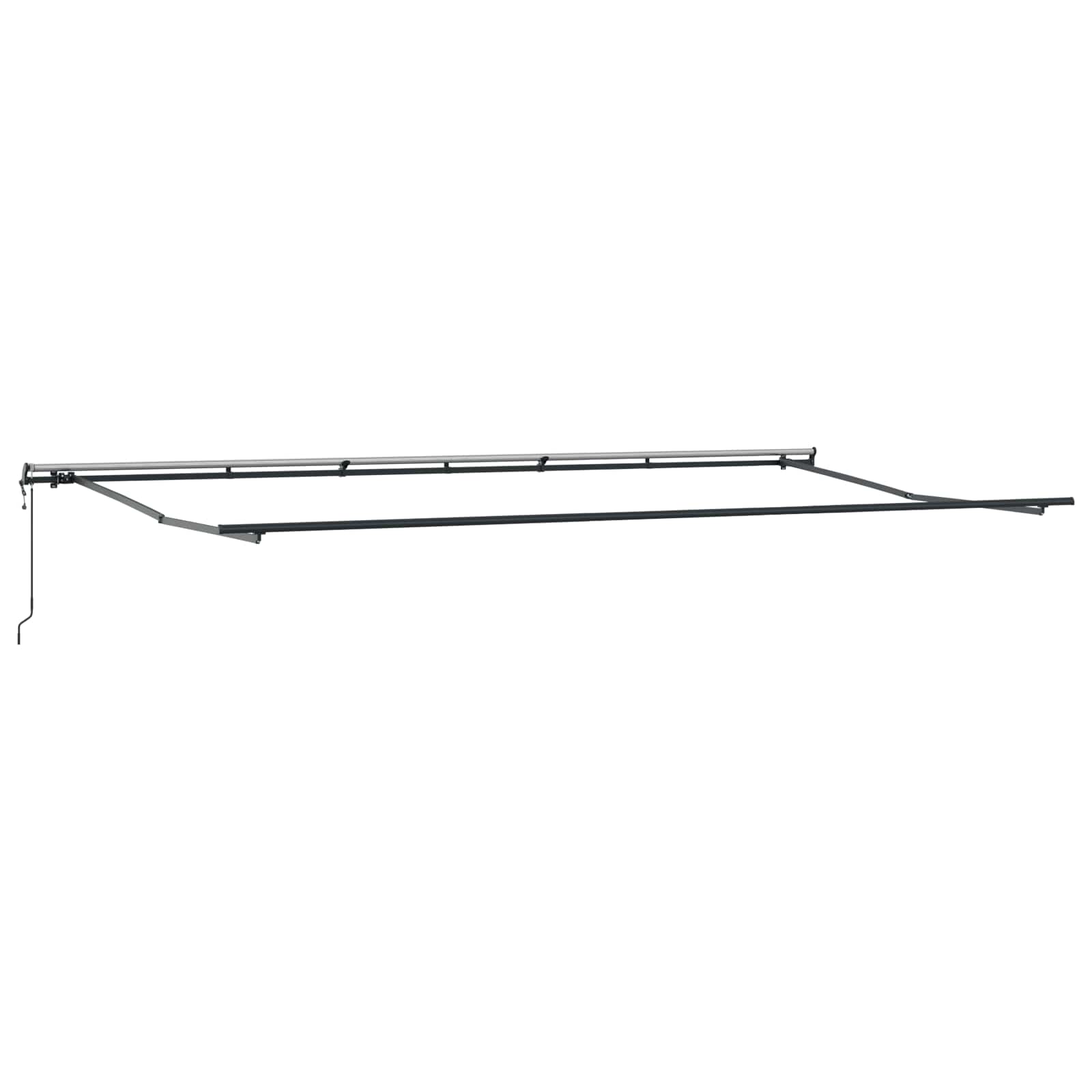 Skrovita tenda Bijelo 600 × 300 cm Tkanina i Aluminij