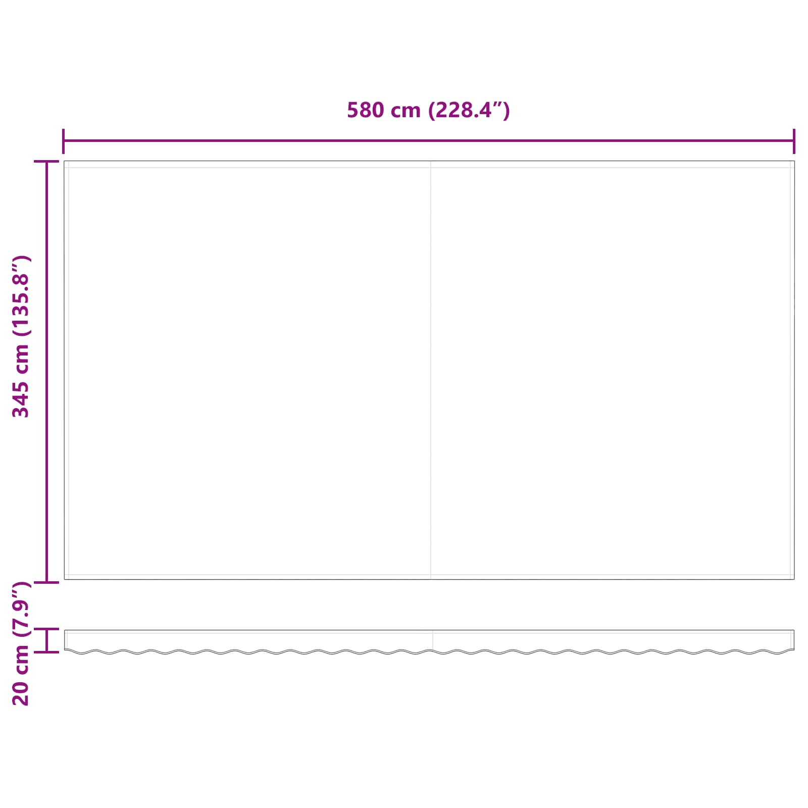 Povlačivi tende narančasta i smeđa 600 × 350 cm
