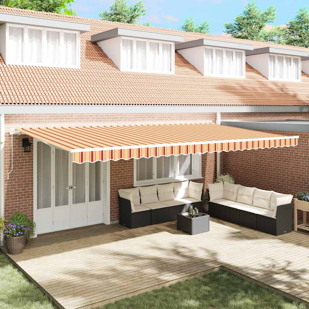 Povlačivi tende Žuta i narančasta 600 × 350 cm