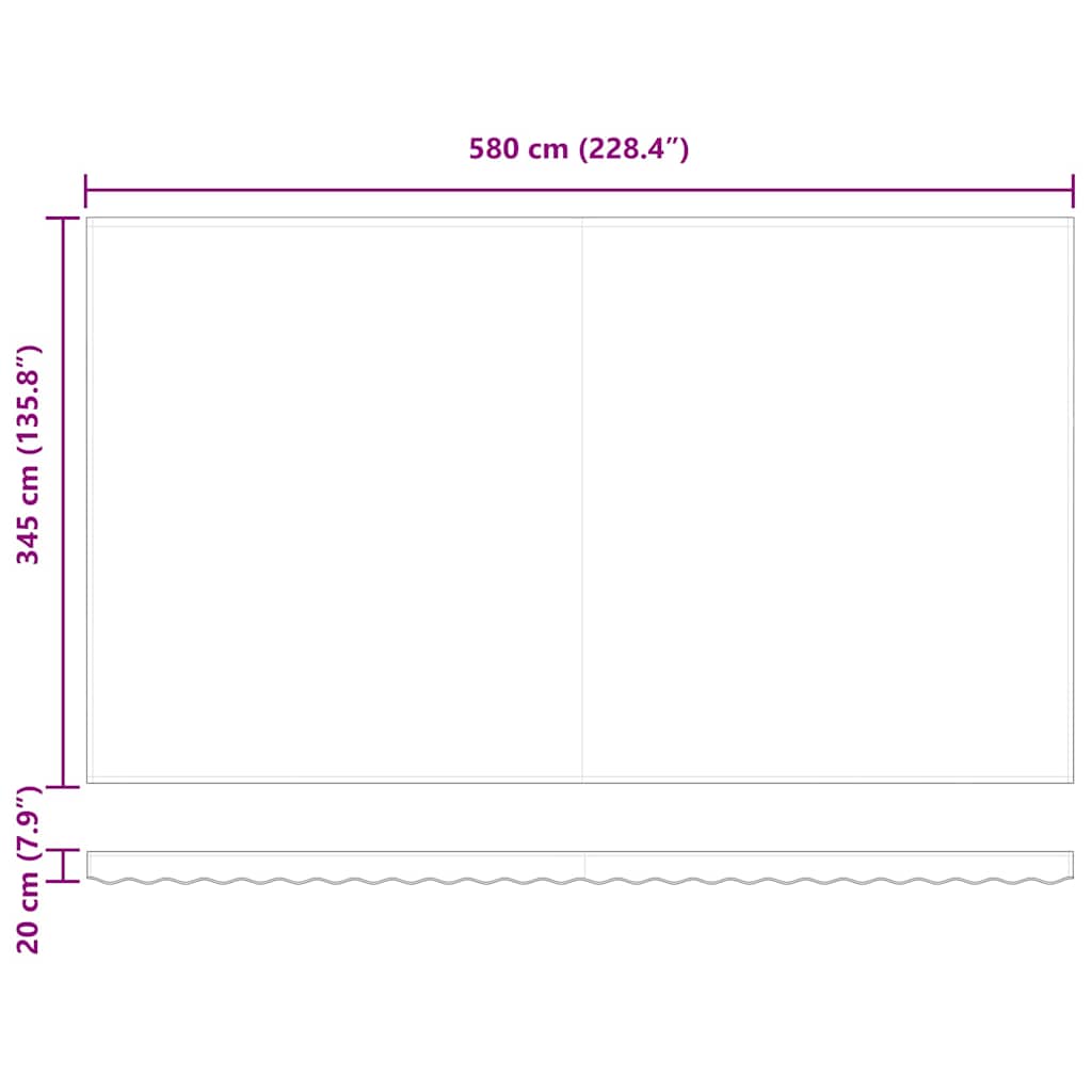 Skrovita tenda Žuta i narančasta 600 × 350 cm Tkanina i čelik