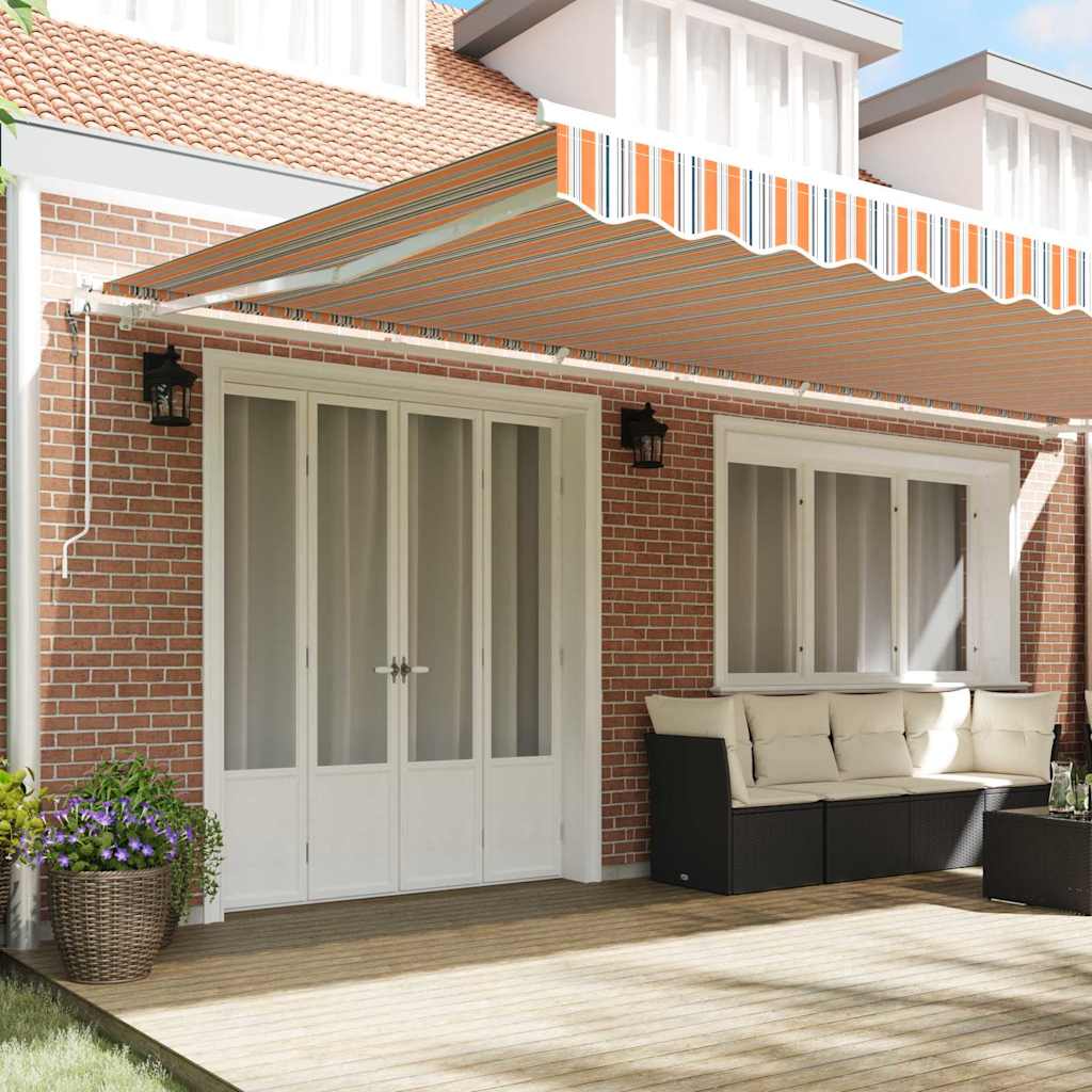 Povlačivi tende Šareni 600 × 350 cm Tkanina i Aluminij