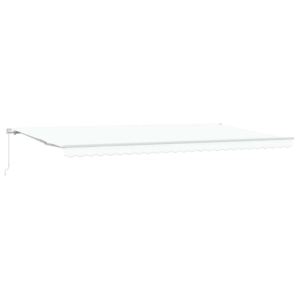 Povlačivi tende Bijela 600 × 350 cm Poliester i aluminij