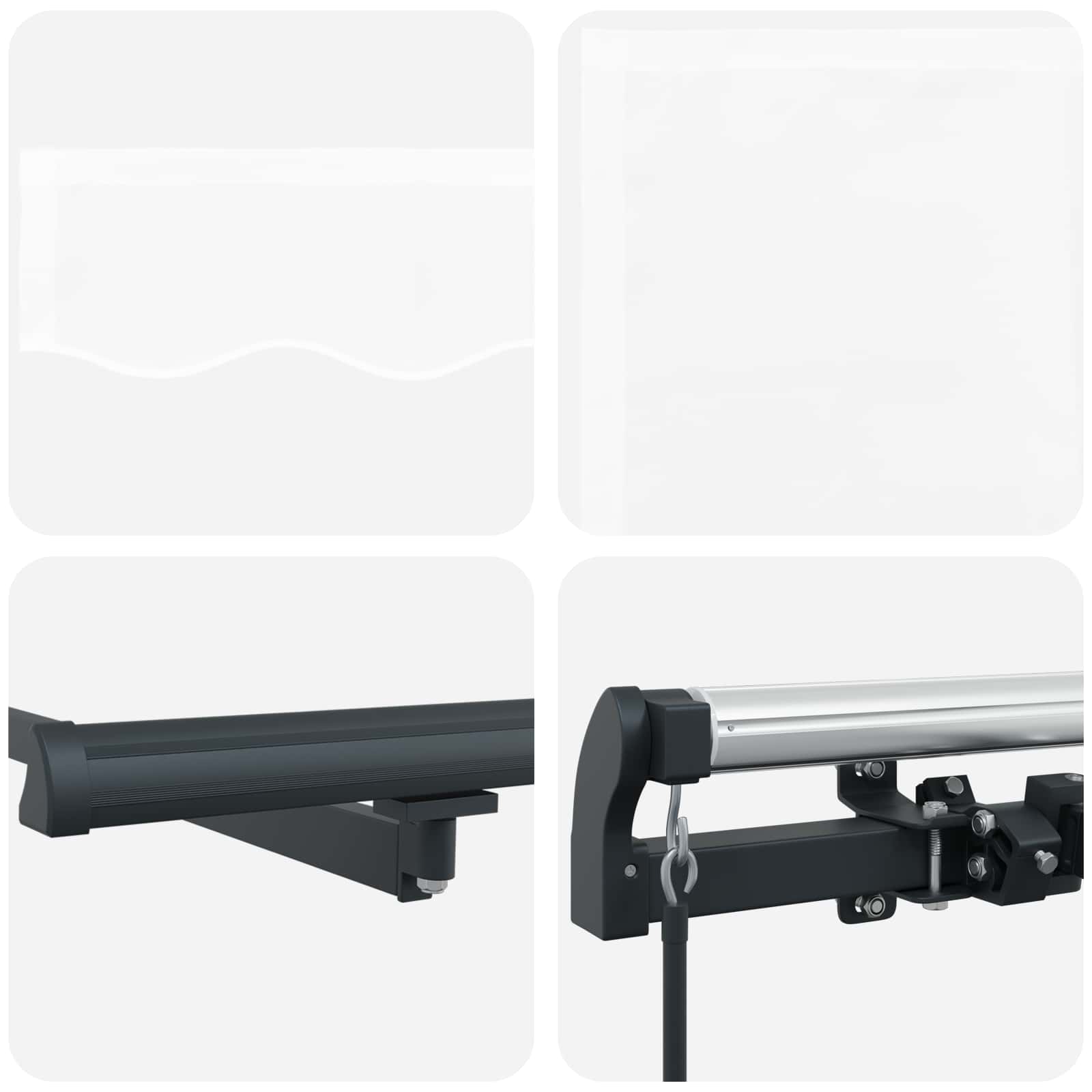 Povlačivi tende Bijela 600 × 350 cm Poliester i aluminij