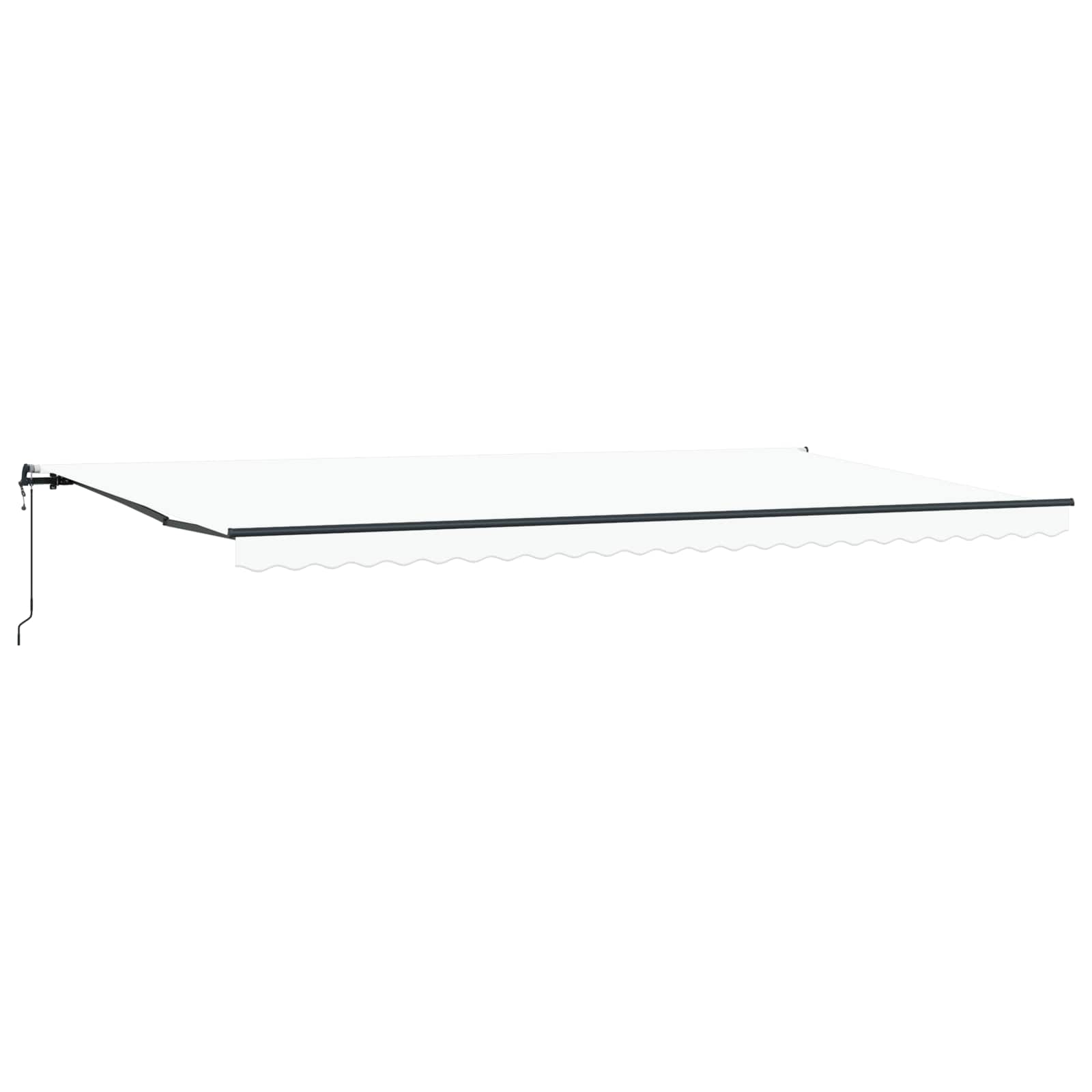 Povlačivi tende Bijela 600 × 350 cm Tkanina i Aluminij
