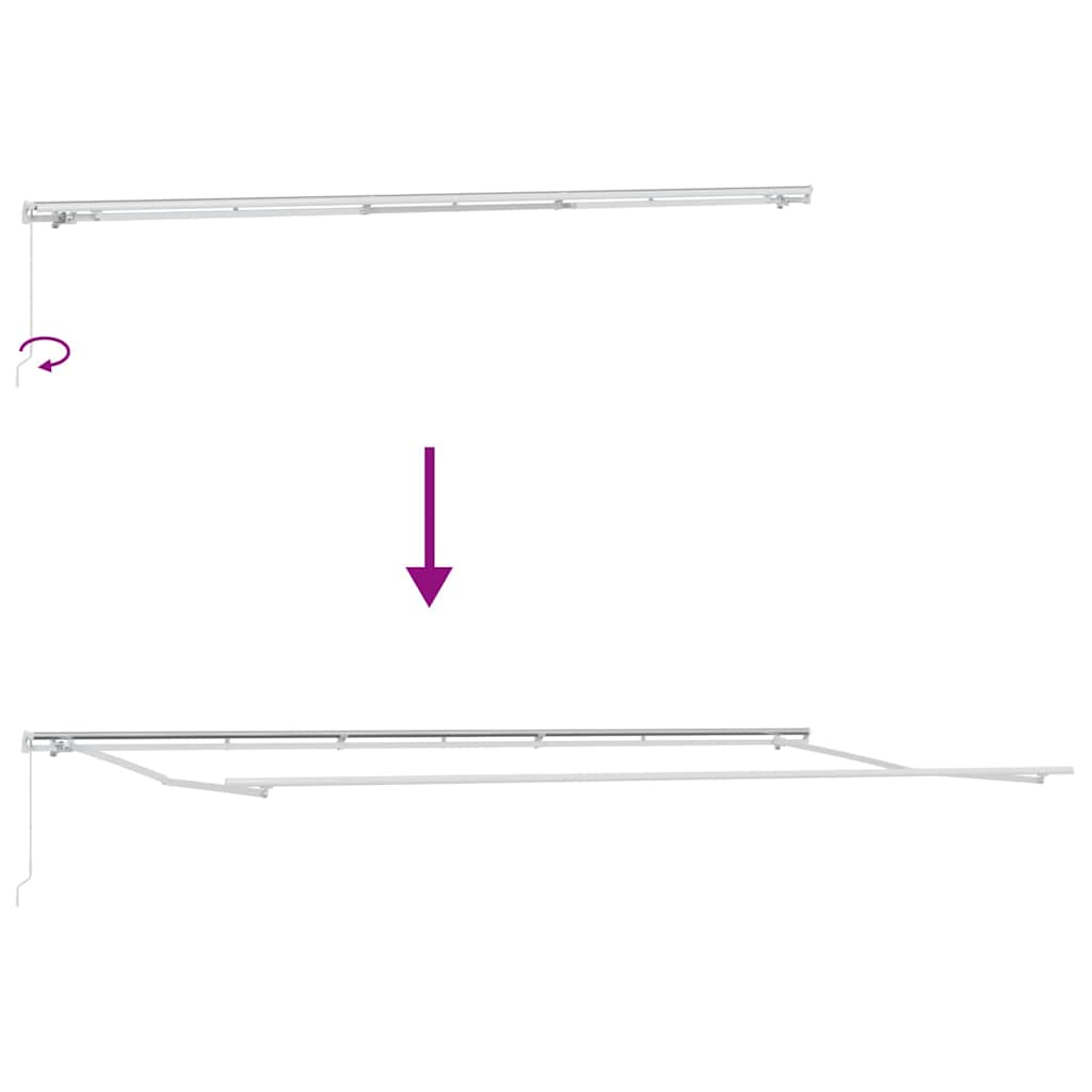 Povlačivi tende Zelena i bijela 600 × 350 cm