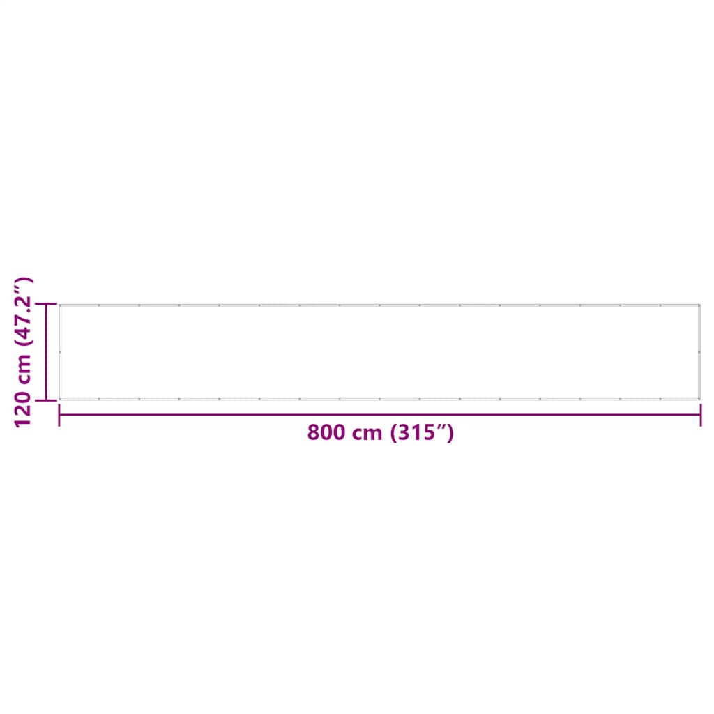 Balkonska pregrada Terakota 120x800 cm 100% poliester Oxford
