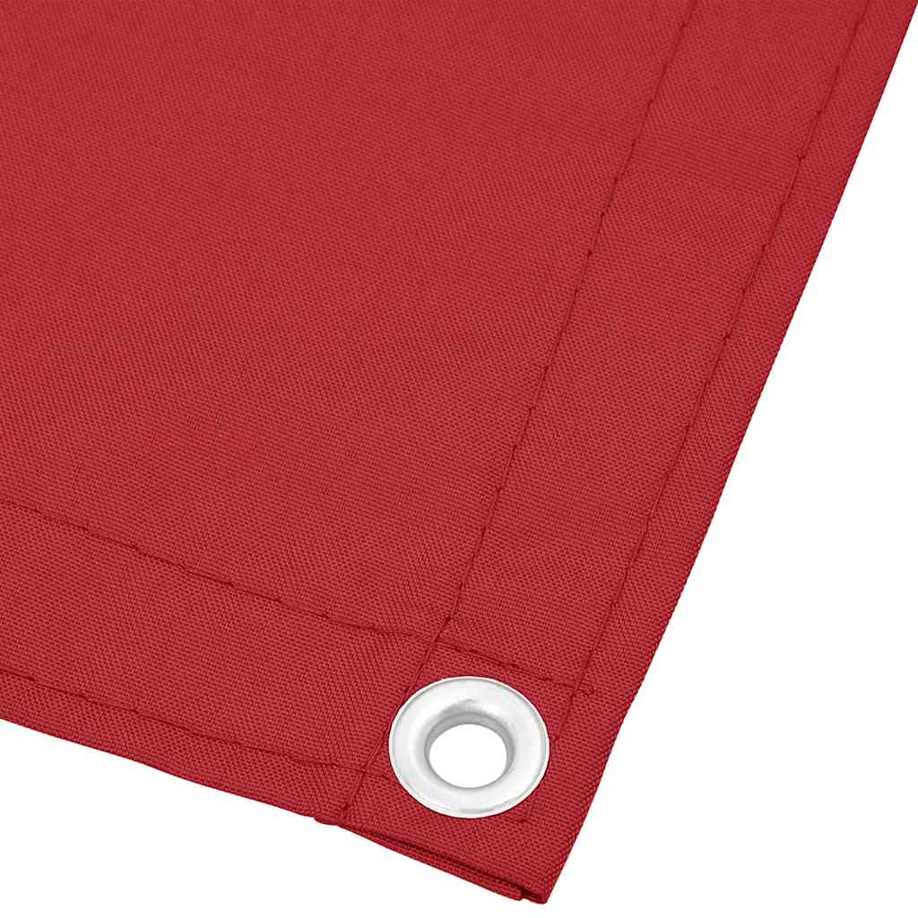 Balkonska pregrada crvena 75x800 cm 100% poliester Oxford