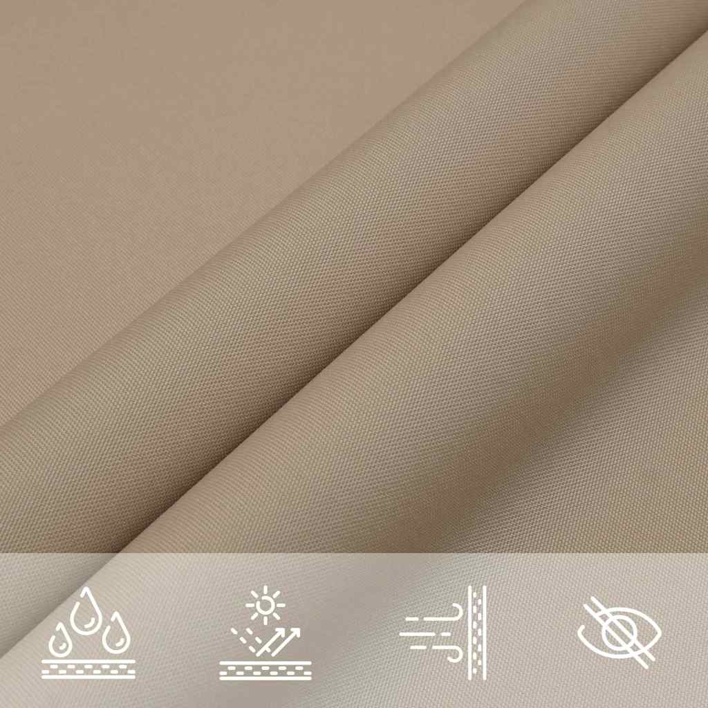 Jedro za sjenilo od sunca boje taupe 2x2x2 m 100% poliester oxford