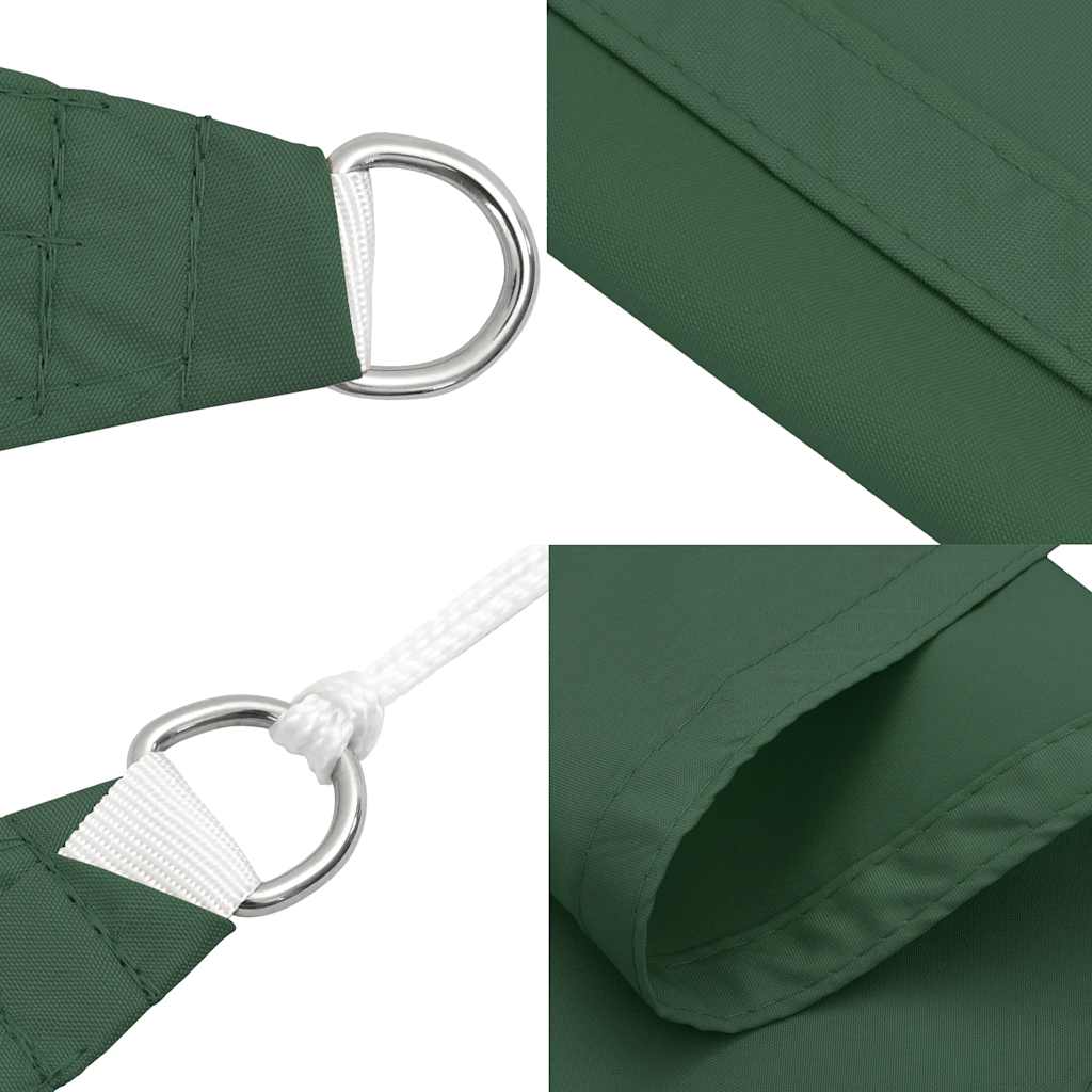 Jedro za sjenu od sunca tamnozeleno 7x5x5 m 100% poliester oxford