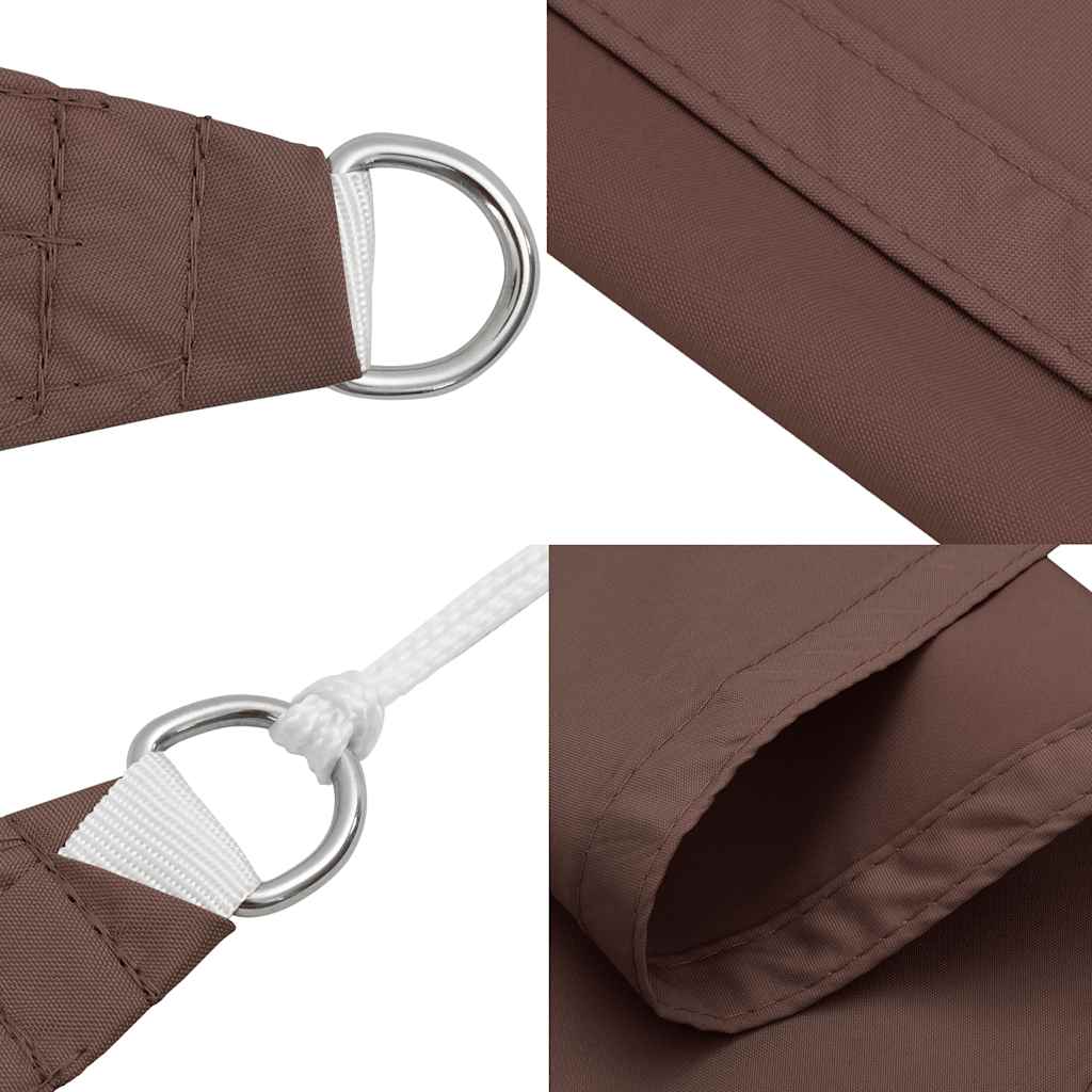 Jedro za sjenu od sunca smeđe boje 7x5x5 m 100% poliester oxford