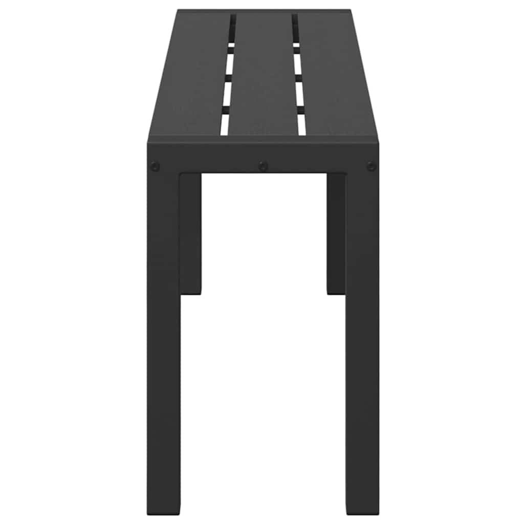 Vrtna klupa Crna 100 x 28 x 45cm Čelik