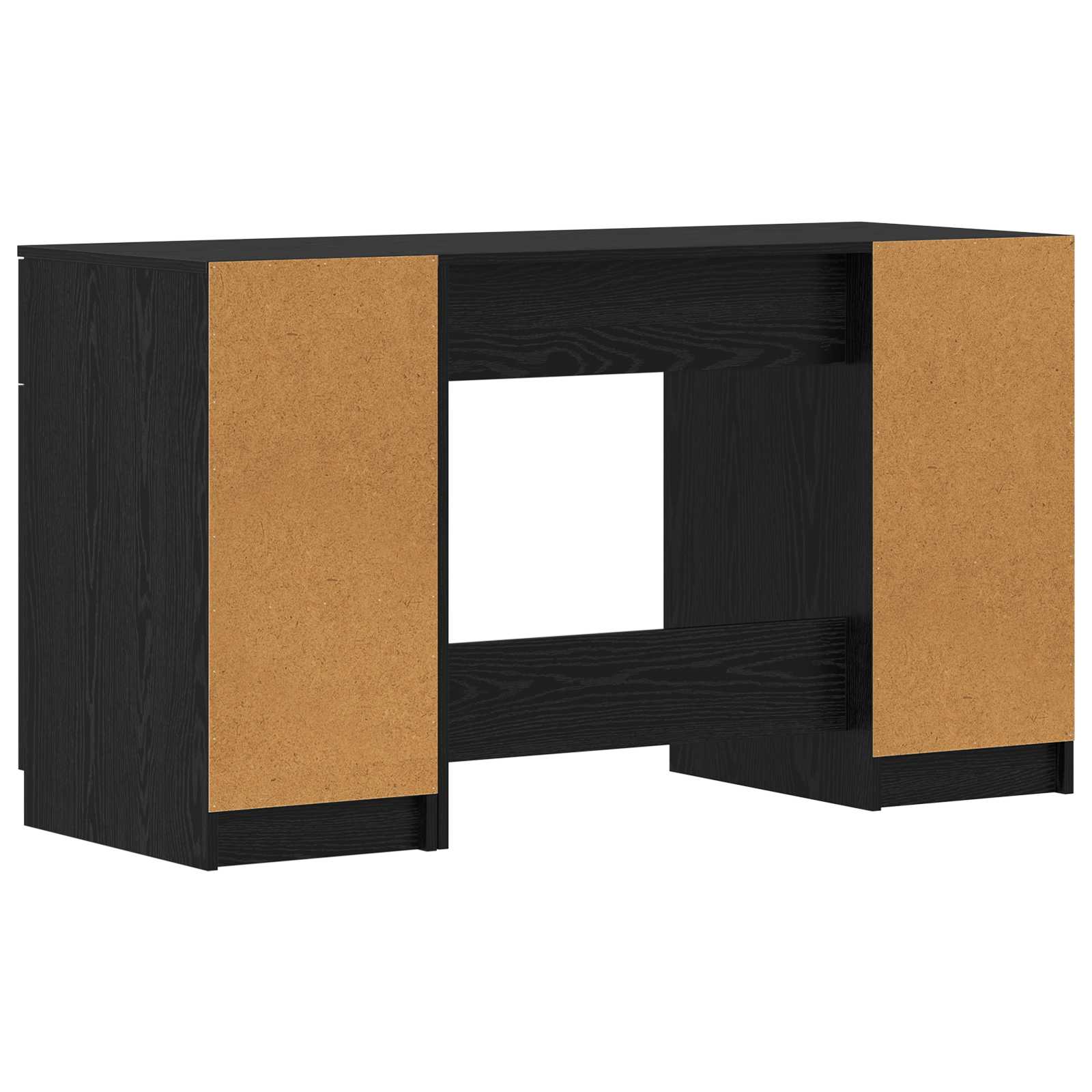 Stol s ladicama Crni hrast 133 x 50 x 75 cm Konstruirano drvo