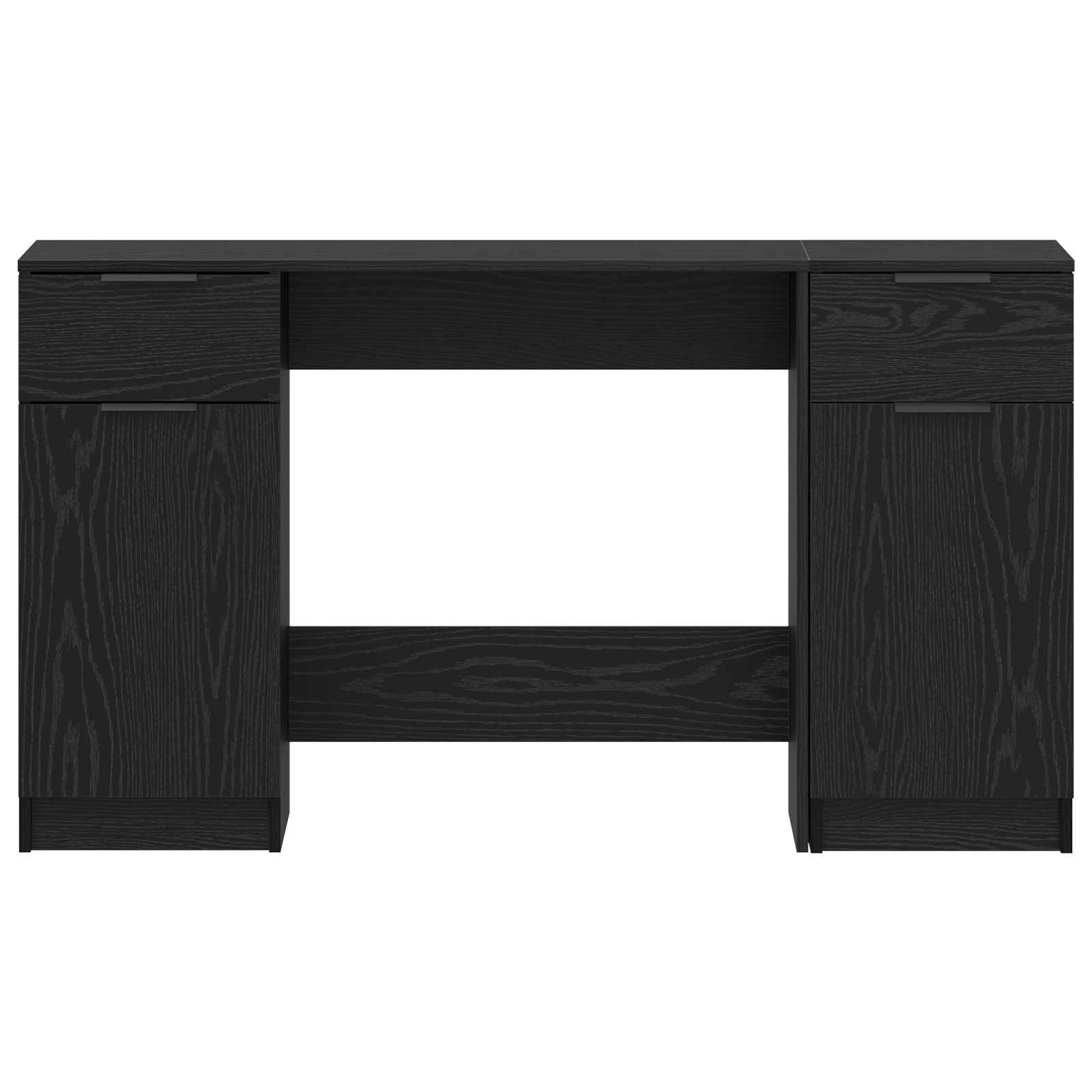 Stol s ladicama Crni hrast 133 x 50 x 75 cm Konstruirano drvo