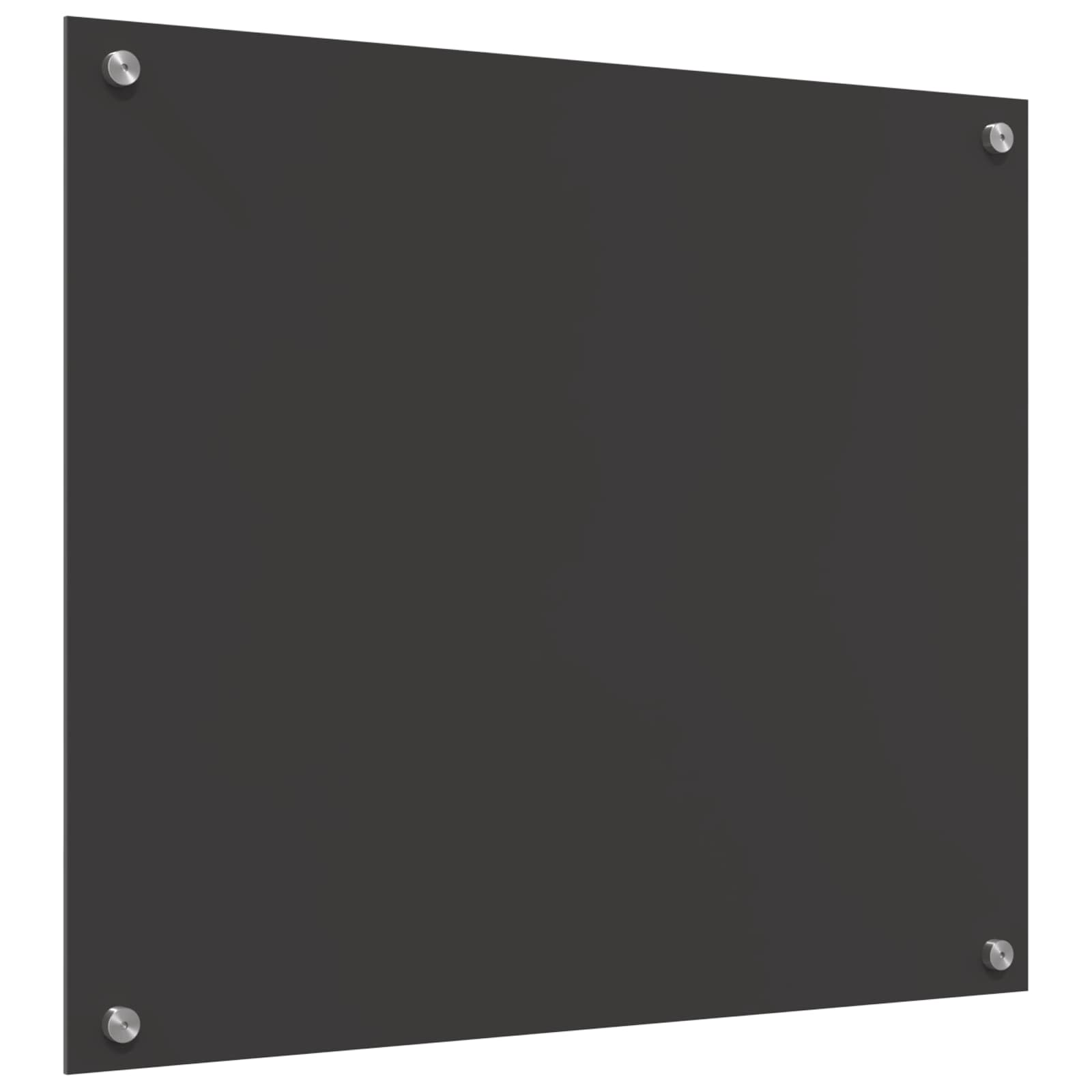 Kuhinjski zid Tamno siva 70 x 60 cm Staklo otporno na udarce