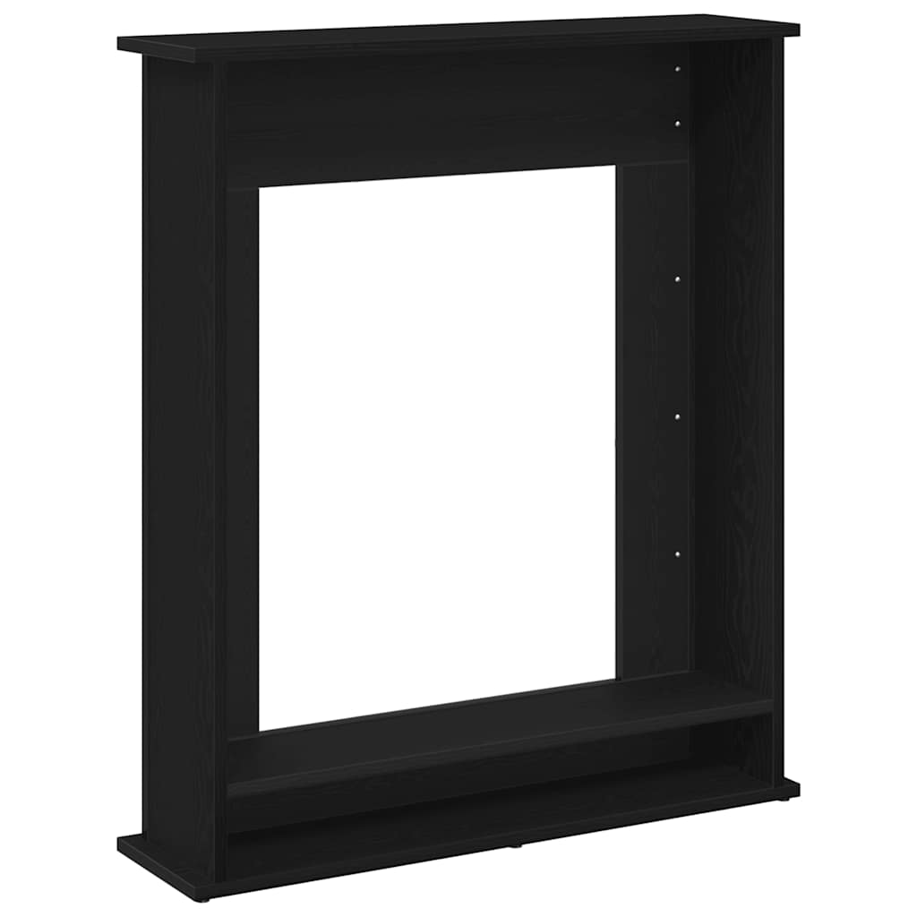 Okvir za kamin crni hrast 75x20x87,5 cm inženjerski drvo