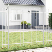 Vrtna Ograda 4 pcs Bijelo 6,8 x 1,5 m Čelik s prahom