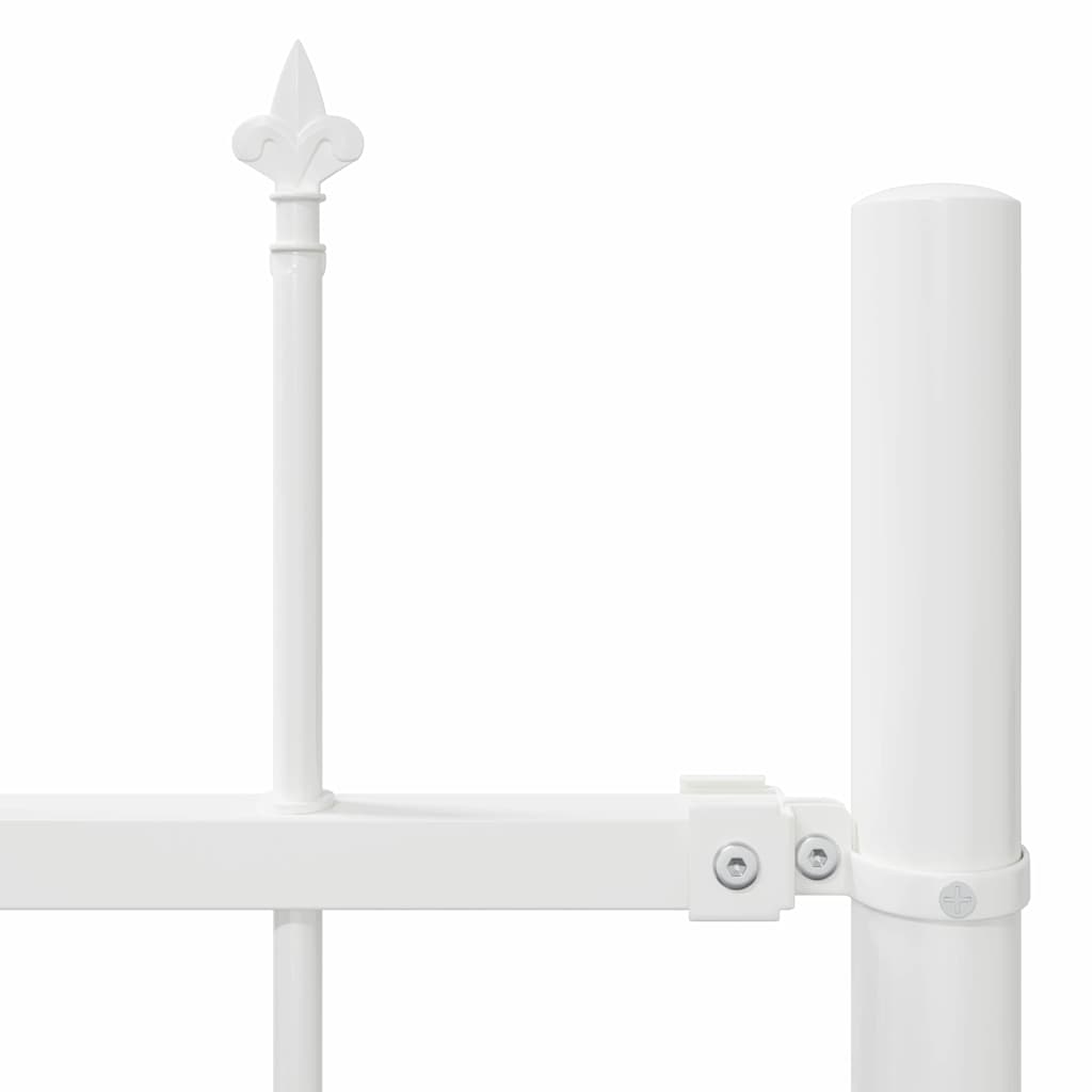 Vrtna Ograda 6 pcs Bijelo 10,2 x 1,5 m Čelik s prahom