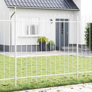 Vrtna Ograda 6 pcs Bijelo 10,2 x 1,5 m Čelik s prahom