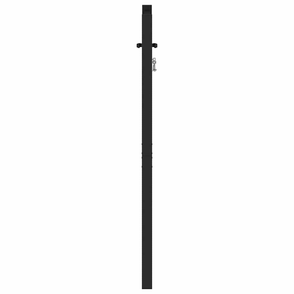 Vrtna vrata s mogućnošću zaključavanja crna 100x120 cm aluminijska