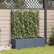 Vrtna saksija 3 pcs Svijetlo siva 120 x 40 x 143 cm Plastika