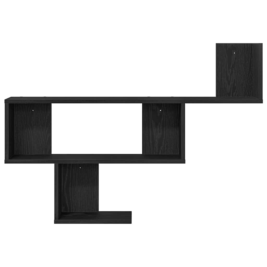 Zidna polica crni hrast 100x15x70 cm inženjerski drvo