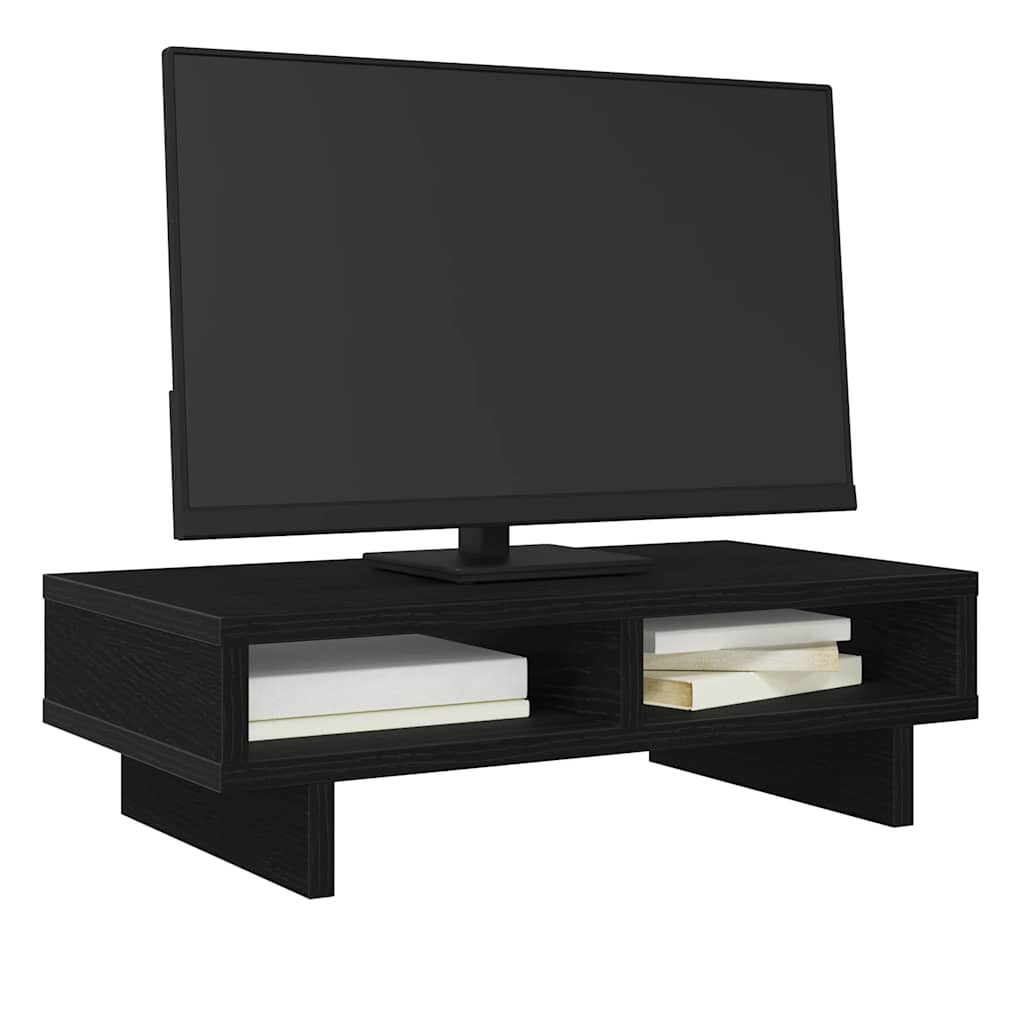 Stalak za monitor Crni hrast 50x27x15 cm Konstruirano drvo