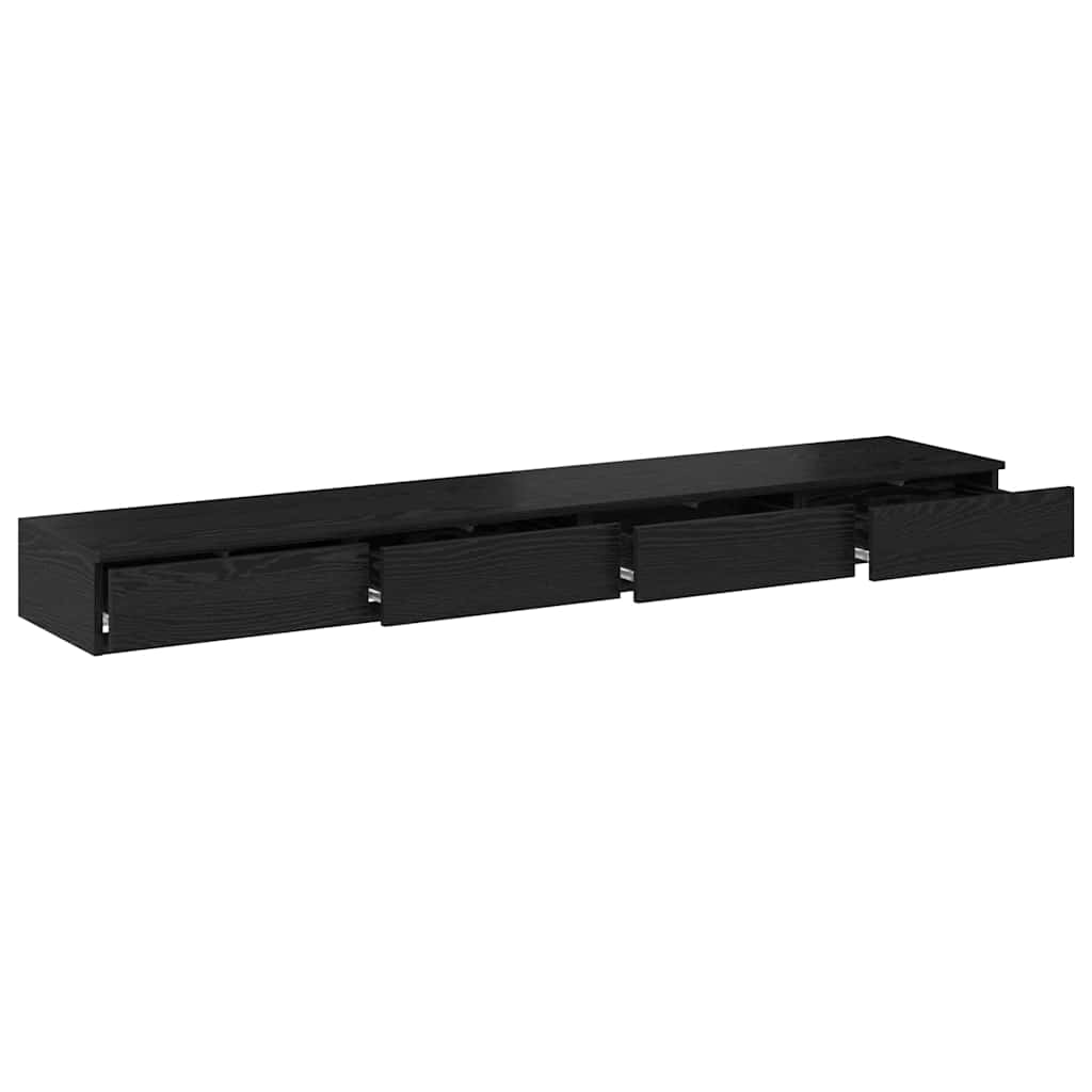 Ladice za krevet s ladicama Crni hrast 180 x 36,5 x 16,5 cm