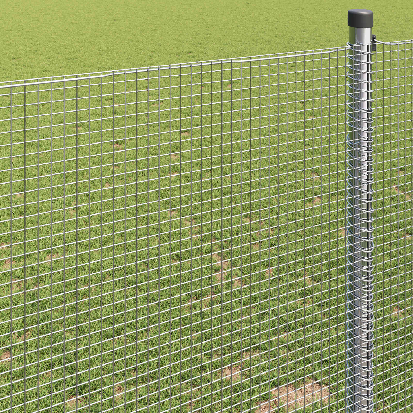 Zavarena žičana ograda 5000 x 150 cm Srebrno