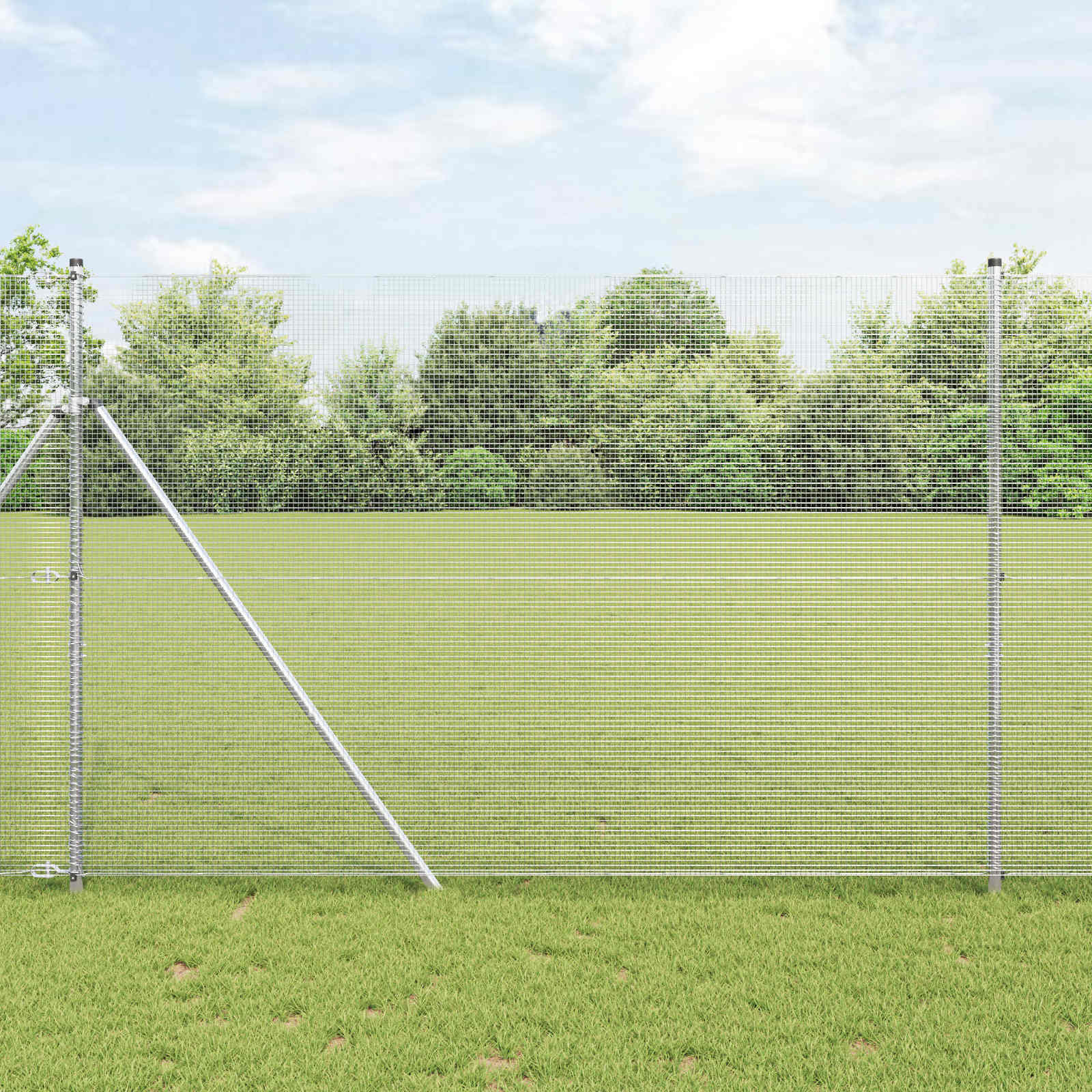 Zavarena žičana ograda 5000 x 150 cm Srebrno