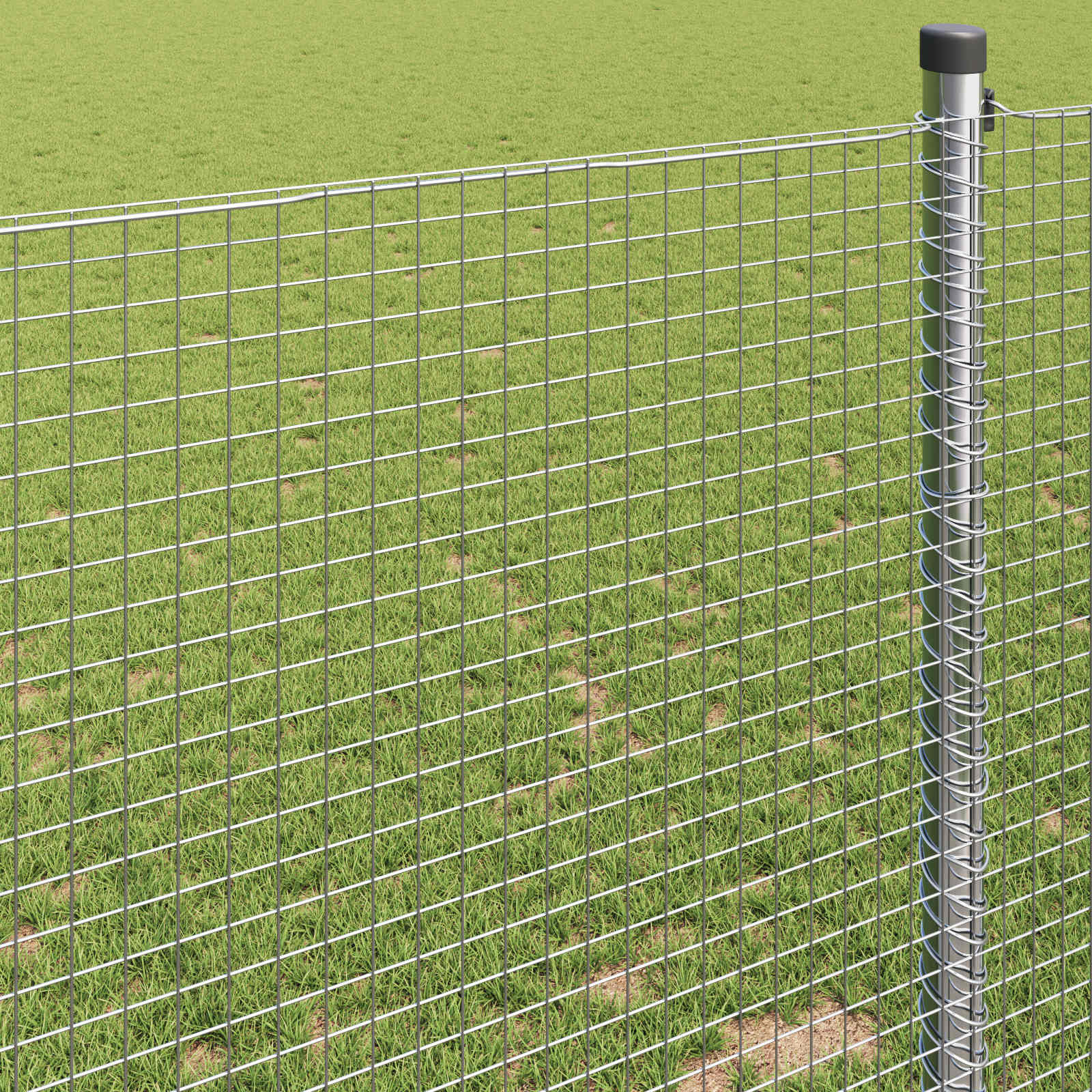 Zavarena žičana ograda 5000 x 150 cm Srebrno