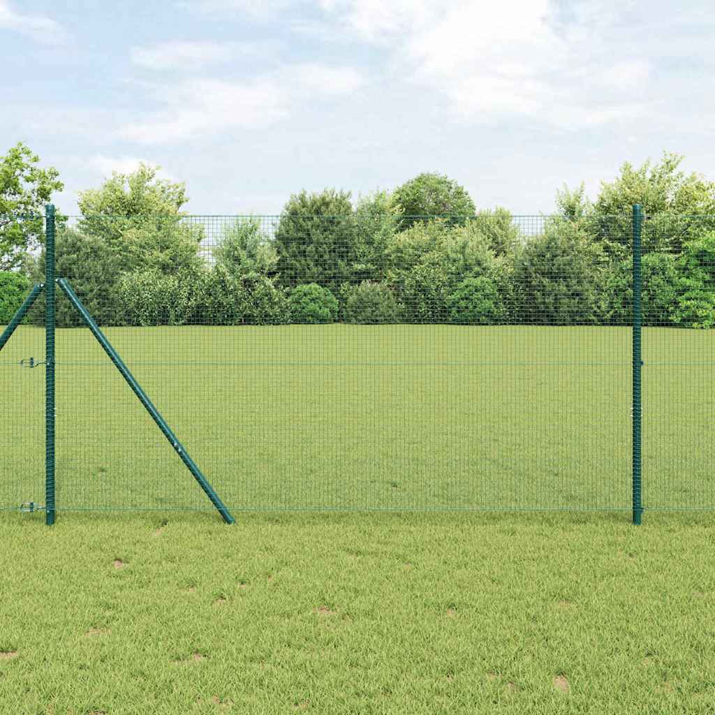 Zavarena žičana ograda 2500 x 140 cm Zelena