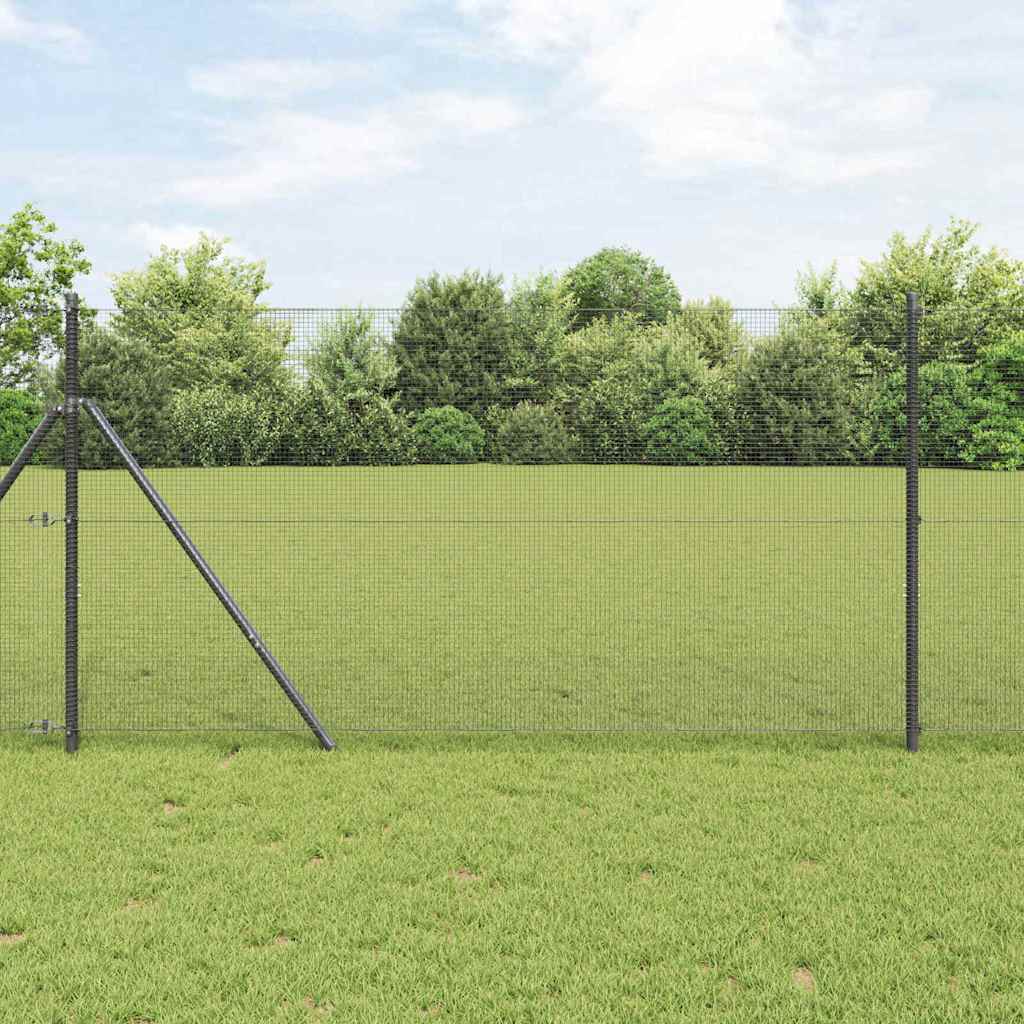 Zavarena žičana ograda 5000 x 120 cm Siva