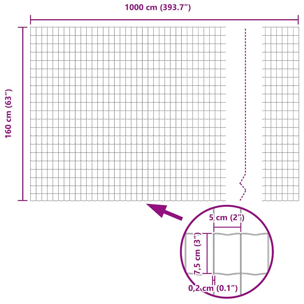 Zavarena žičana ograda 10 x 1,6 m (Š x V) Čelik premazan PVC-om