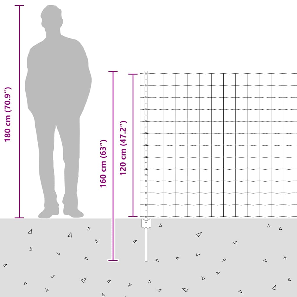 Zavarena žičana ograda 10 x 1,2 m (Š x V) Čelik premazan PVC-om