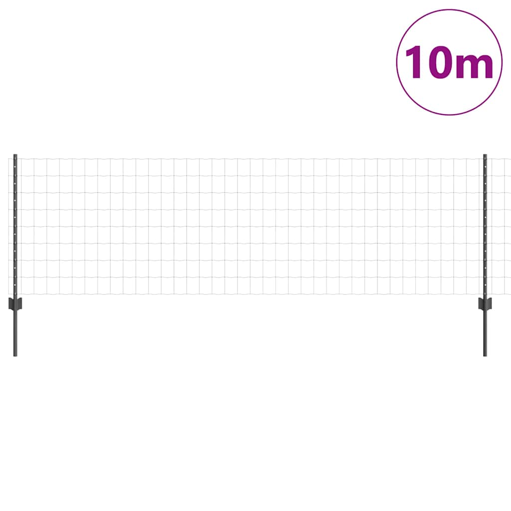 Zavarena žičana ograda 10 x 0,8 m (Š x V) Čelik premazan PVC-om