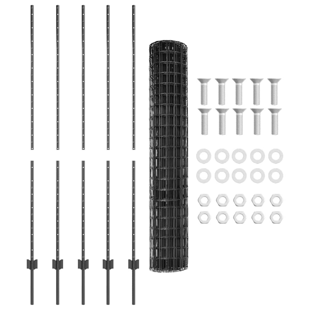 Zavarena žičana ograda 10 x 1,5 m (Š x V) Čelik premazan PVC-om