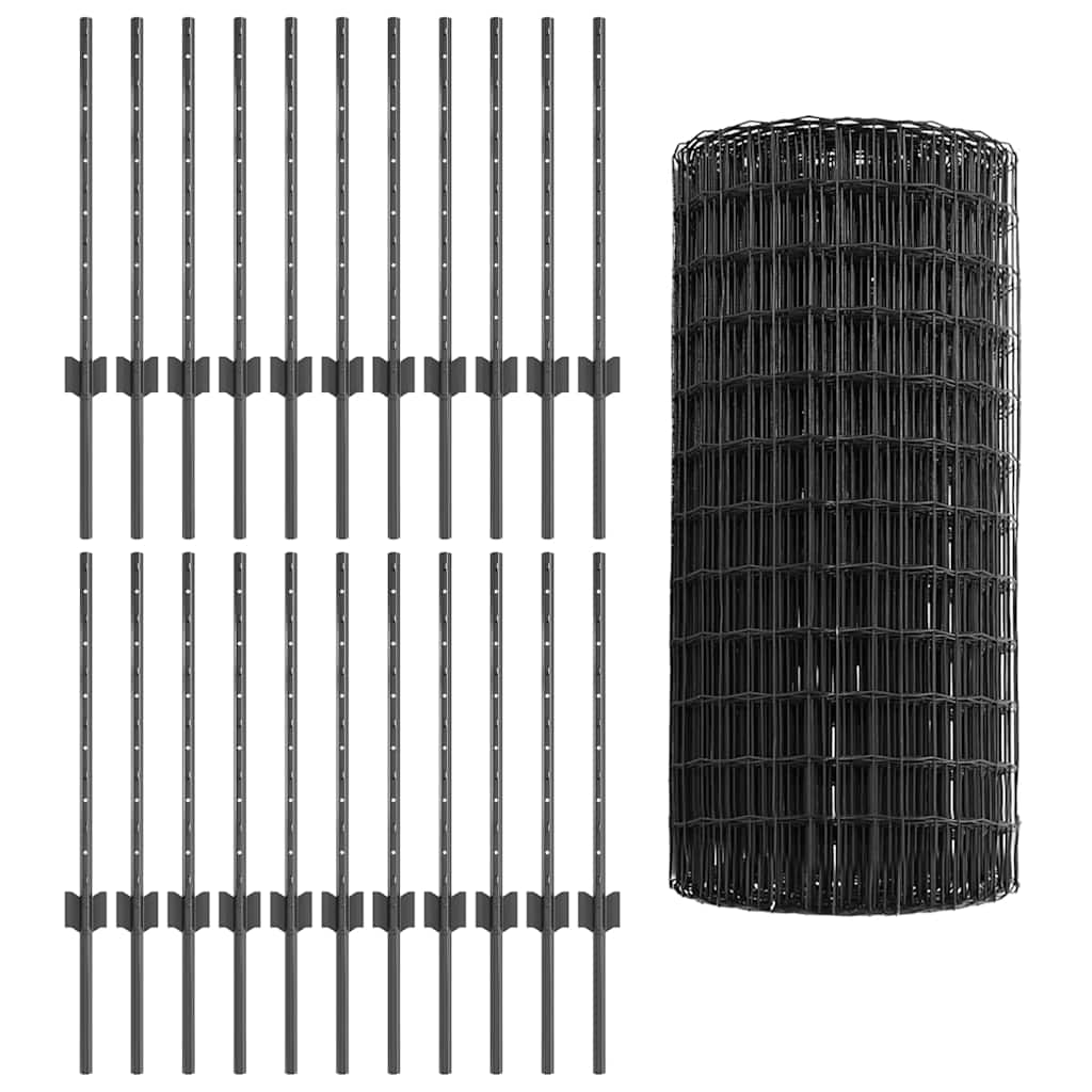 Zavarena žičana ograda 50 x 0,6 m (Š x V) Čelik premazan PVC-om