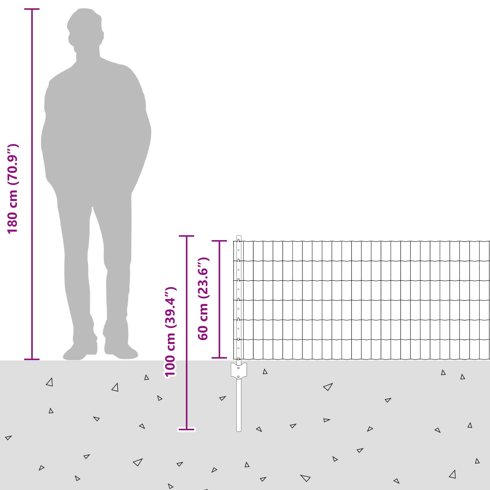 Zavarena žičana ograda 50 x 0,6 m (Š x V) Vruće pocinčani čelik