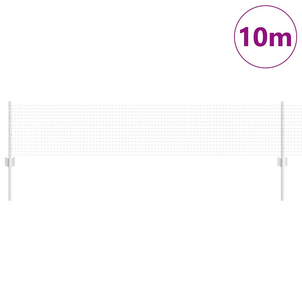 Zavarena žičana ograda s postom 10 x 0,4 m Srebrna Mreža