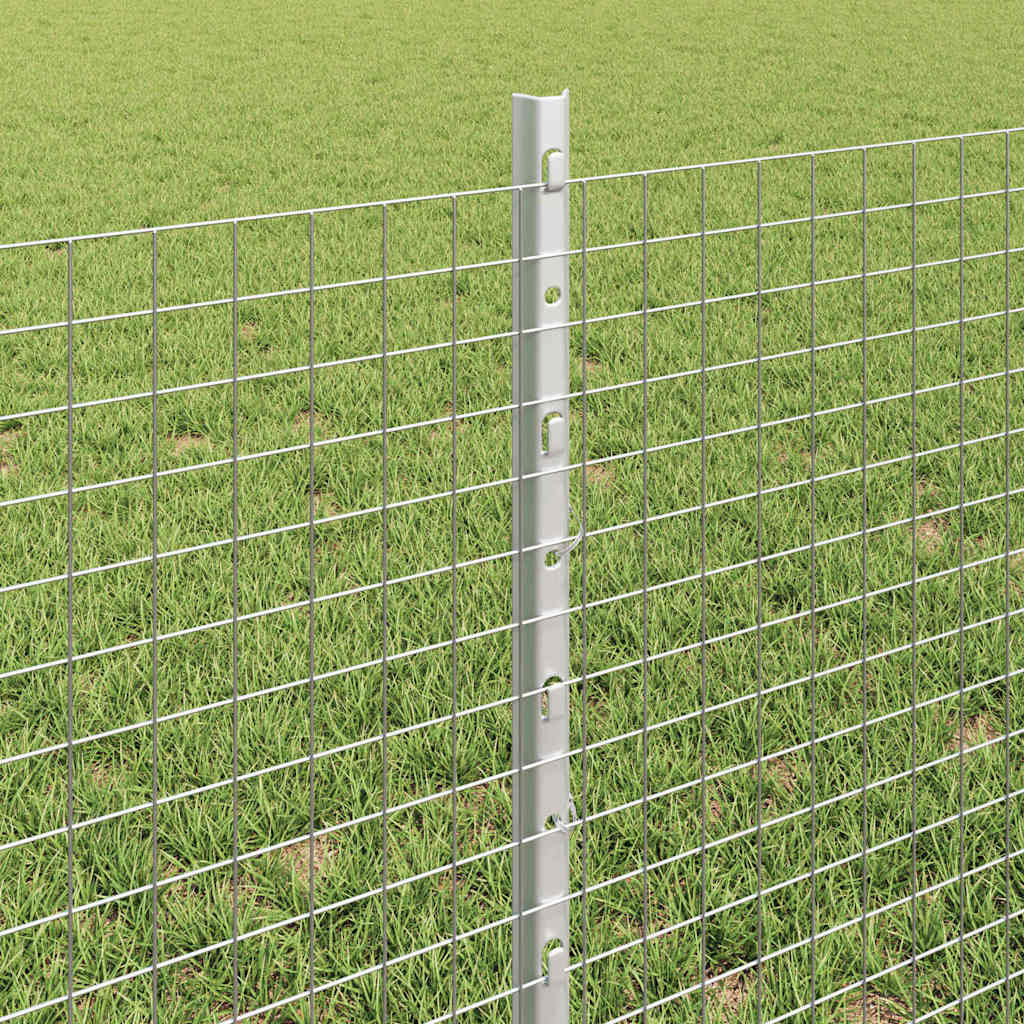 Zavarena žičana ograda s postom 10 x 0,6 m Srebrna Mreža
