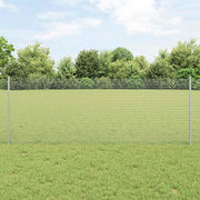 Zavarena žičana ograda s postom 10 x 0,8 m Srebrna Mreža